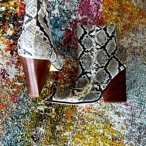 Bleacker & Bond wedged heel with snake skin print size  10M